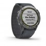 Garmin Enduro GPS Watch - Steel with Gray UltraFit Nylon Strap (010-02408-00)