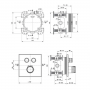 Ideal Standard Ceratherm Navigo Termostata Iebūvējamā Dušas Sistēma ar 300x300mm Galvu un Rokas Dušu (A7773AA)