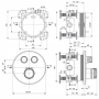 Ideal Standard Ceratherm Navigo Termostata Iebūvējamā Dušas Sistēma (A7771AA)