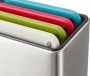 JOSEPH JOSEPH Folio Icon 4-Piece Chopping Board Set with Storage Case + Stainless Steel Japanese Elevate Knife - Silver