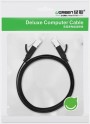 Ugreen Flat Cable Internet Cable Ethernet Patchcord RJ45 Cat 6 UTP 1000Mbps 0.5m Black (50183)