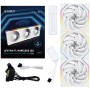 Lian Li UNI FAN TL Wireless Fans, ARGB, PWM, 3-Pack – 120 mm, White (12TL1W3W)