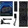 Lian Li UNI FAN TL Wireless Fans, ARGB, PWM, 3-Pack – Reverse Blade, 120 mm, Black (12RTL1W3B)