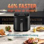 Cosori TurboBlaze Airfryer, 9-in-1 Air Fryer XXL 6L, quiet DC motor with 5 fan speeds Black (CAF-DC601-KEU)