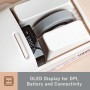 LOFREE Touch PBT Wireless Mouse with USB Receiver, Bluetooth White/Grey