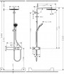 Hansgrohe Pulsify S Showerpipe 260 1jet with ShowerTablet Select 400 Dušas Sistēma Hroms (24220000)