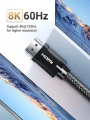 Ugreen cable HDMI 2.1 8K 60 Hz 48 Gbps / 4K 120 Hz / 2K 144 Hz 2 m Silver (70321)