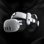 BoboVR S3 Pro strain relief strap for Meta Quest 3 VR goggles + B100 external battery - white and black (6937267000372)