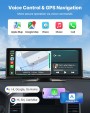 VEVOR 9003D Wireless CarPlay Android Auto Portable Radio 10-inch