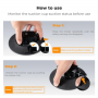 K&F Concept 6 Suction Cup Camera Mount with Magic Arm KF31.136