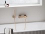 Ravak Eleganta Wall-Mounted Bathtub Tap with Set Rose Gold Brushed (X07S137)