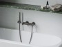 Ravak Eleganta Wall-Mounted Bathtub Tap with Set Graphite Brushed (X07S136)