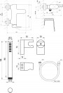 Ravak Eleganta Wall-Mounted Bathtub Tap with Set Graphite Brushed (X07S136)