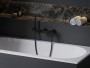Ravak Eleganta Wall-Mounted Bathtub Tap with Set Matt Black (X07S135)